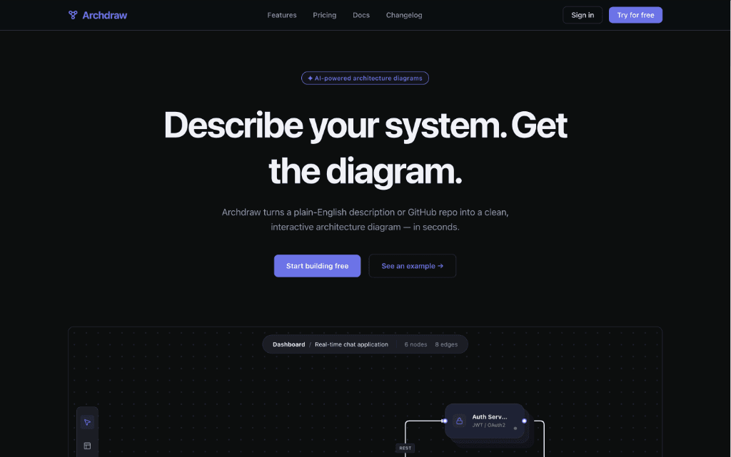 ArchDraw website preview