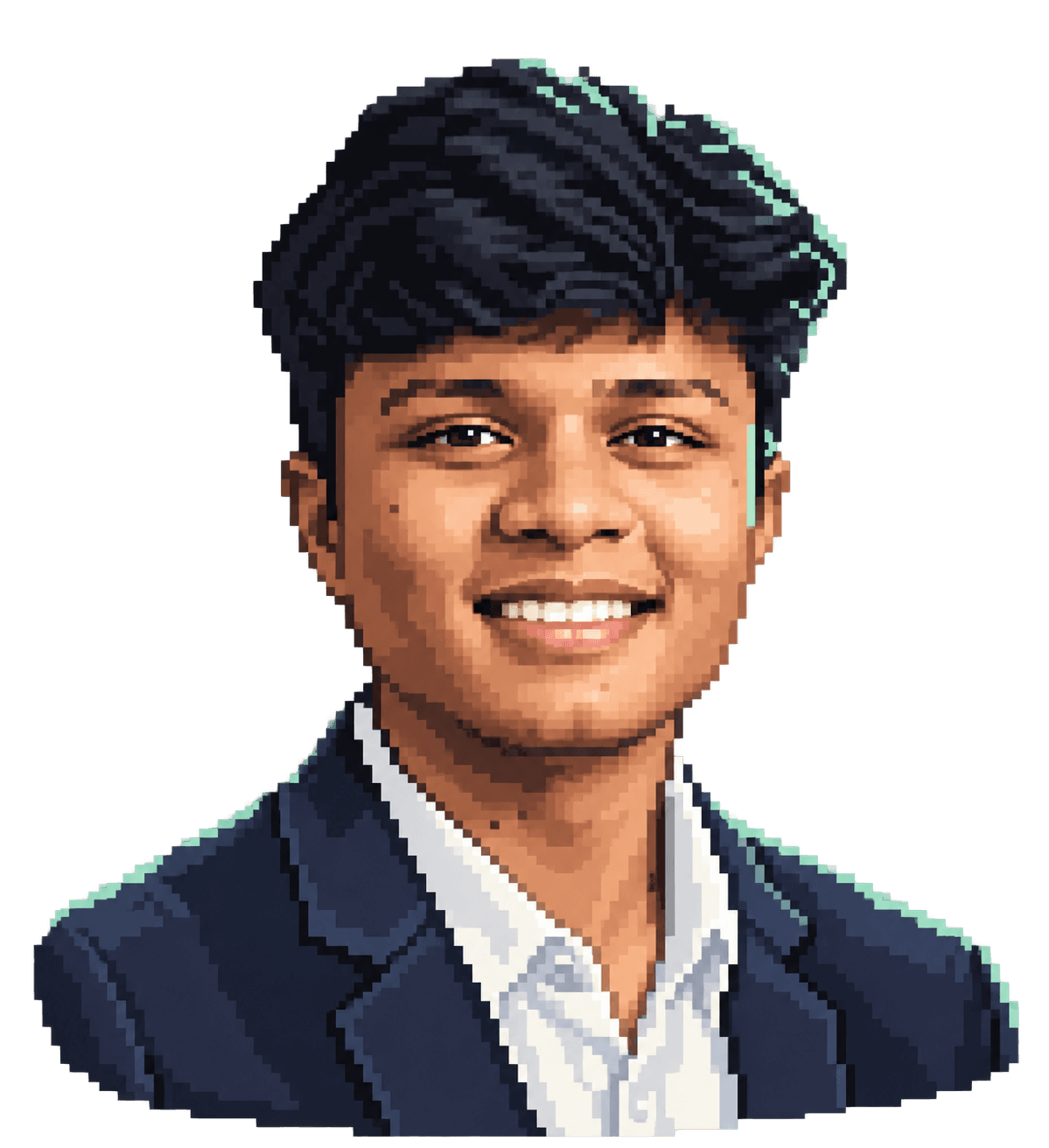 Pixel art portrait of Abhishek Jamdade
